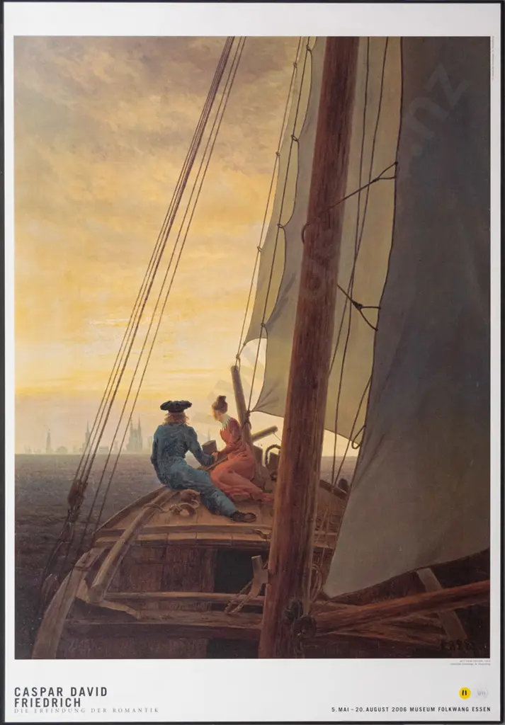 Caspar David Friedrich exhibition poster print on board H-850 W-650 Image 1++