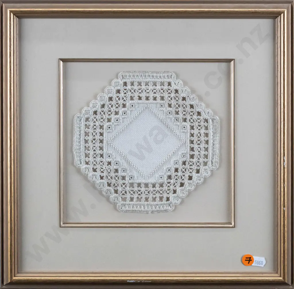 framed Hardanger handworked embroidery H-200 W-200 Image 1++