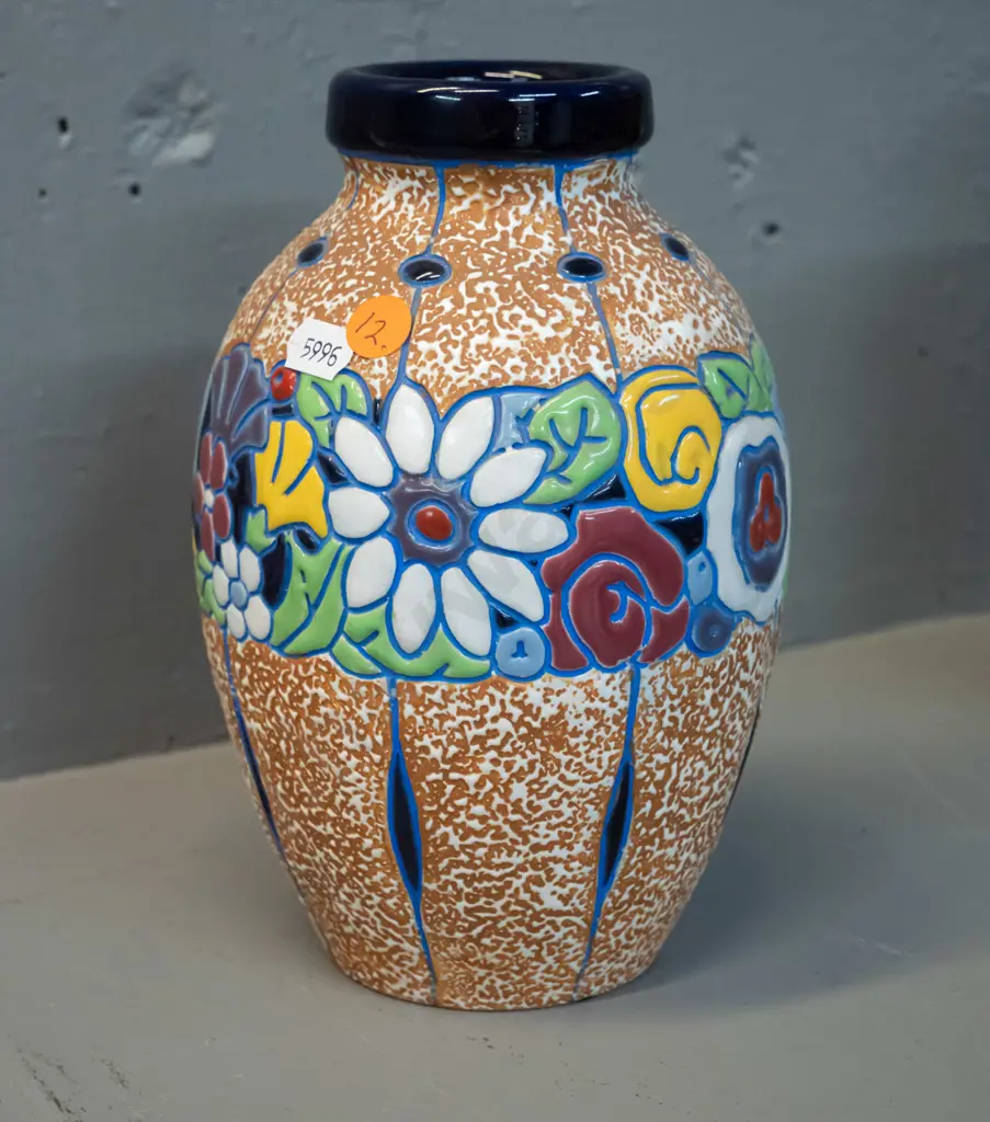 Imperial Amphora floral pattern vase 15078/24 - H-200 D-120 Image 1++