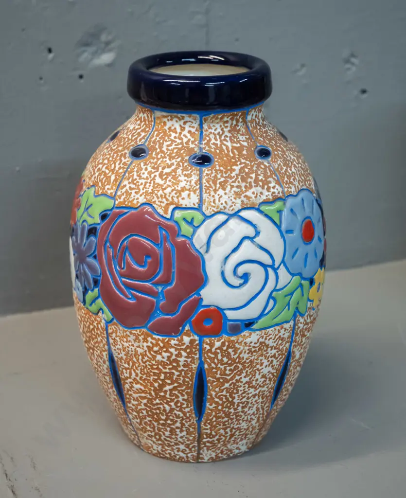 Imperial Amphora floral pattern vase 15078/24 - H-200 D-120 Image 1++