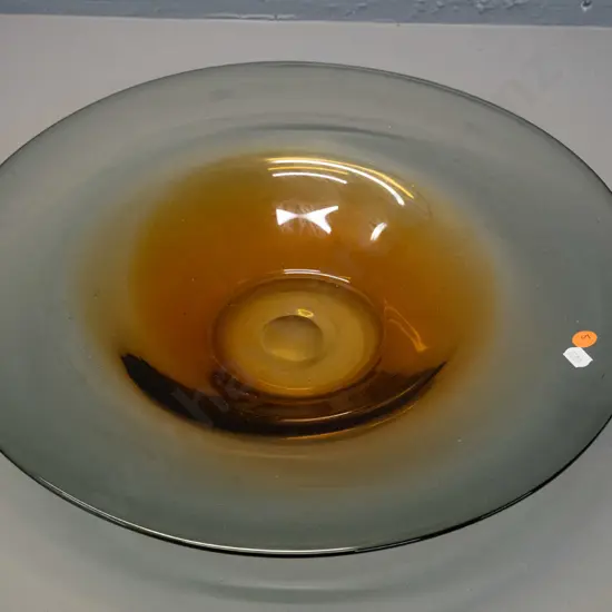 large art glass shallow bowl H-80 D-420