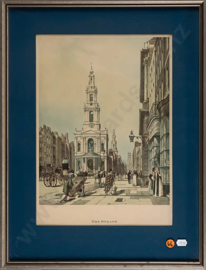 framed vintage print - The Strand H-280 W-220 Image 1++