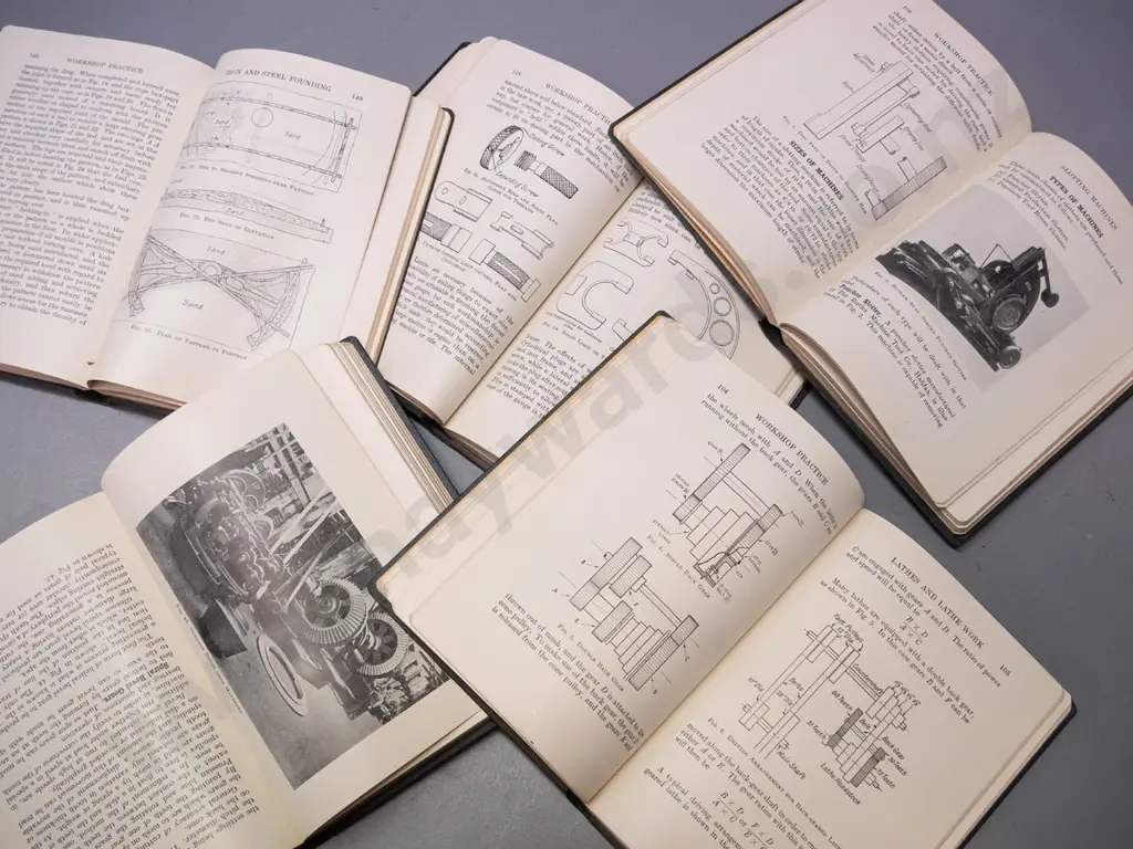 vintage 8 volume set of books - Workshop Practice for the Draughtsman, Mechanic, Pattern Maker and Foundryman - ed. by Image 1++