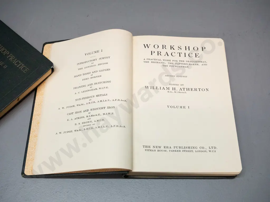 vintage 8 volume set of books - Workshop Practice for the Draughtsman, Mechanic, Pattern Maker and Foundryman - ed. by Image 1++