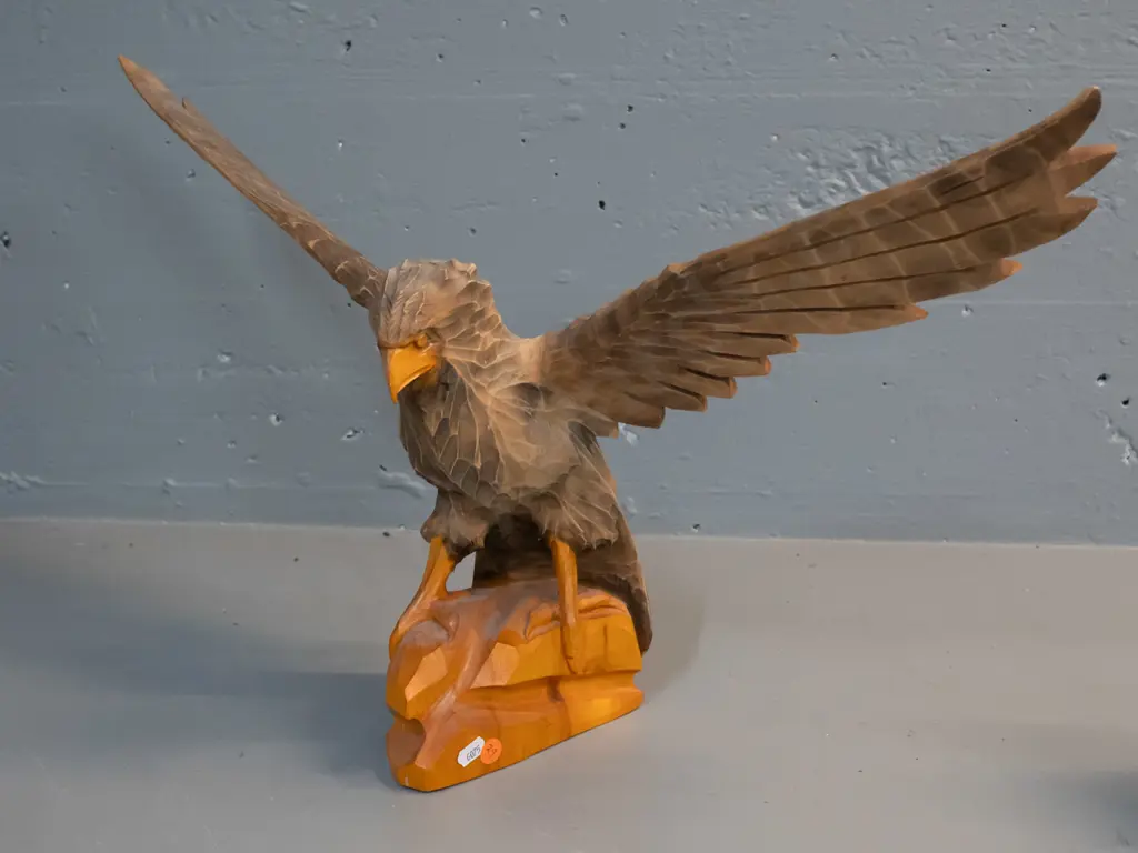 German carved timber eagle with detachable wings H-350 L-610 Image 1++