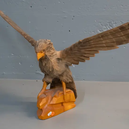 German carved timber eagle with detachable wings H-350 L-610