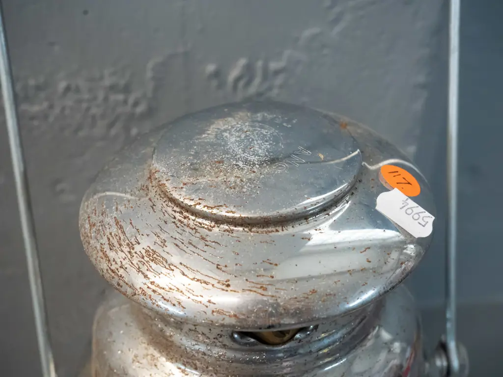 2 spirit camping lanterns - Coleman USA - some corrosion - and Anchor China - pitting to chrome. Anchor is H-400 Image 1++