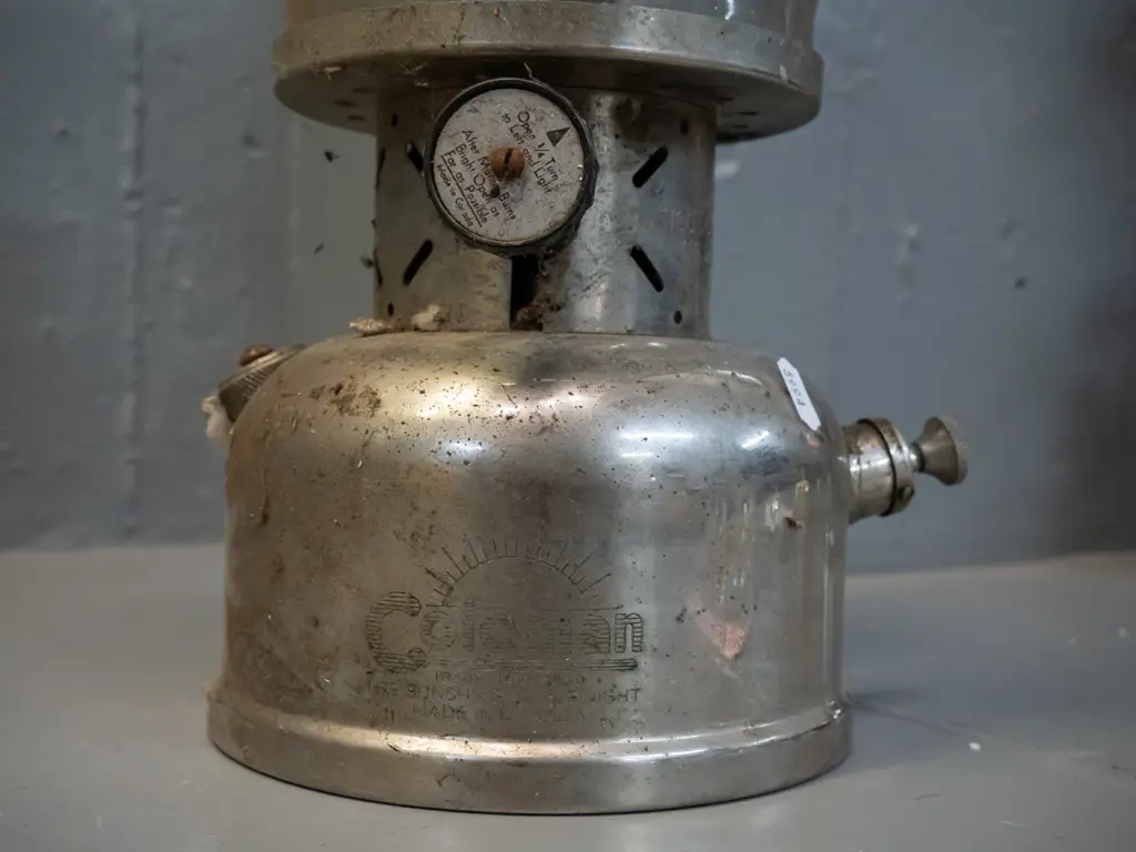 2 spirit camping lanterns - Coleman USA - some corrosion - and Anchor China - pitting to chrome. Anchor is H-400 Image 1++