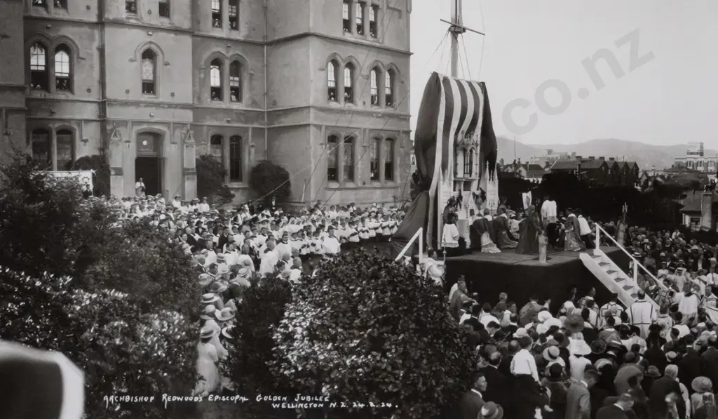 framed reproduction vintage photographic print - Archbishop Redwood's Episcopal Golden Jubilee 24.2.24 H-180 W-890 Image 1++