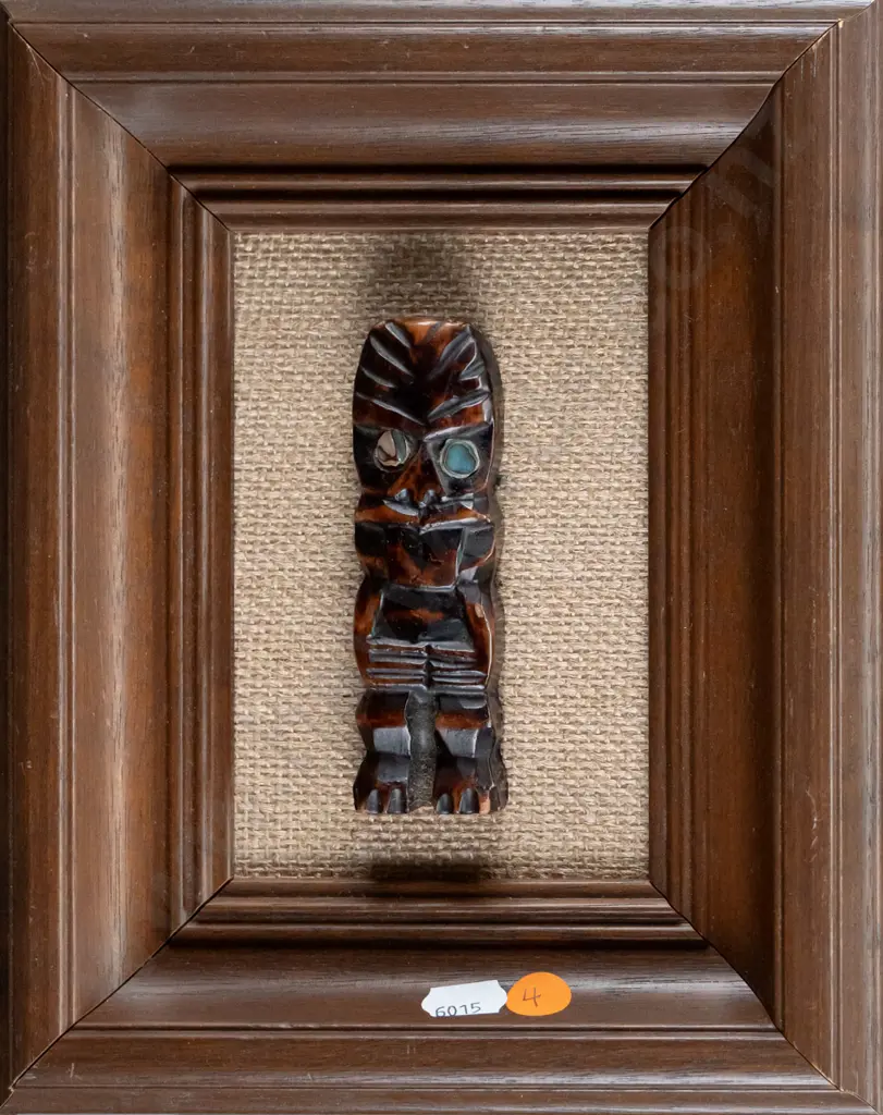 framed retro 3-dimensional carved wooden wall art H-140 W-90 Image 1++