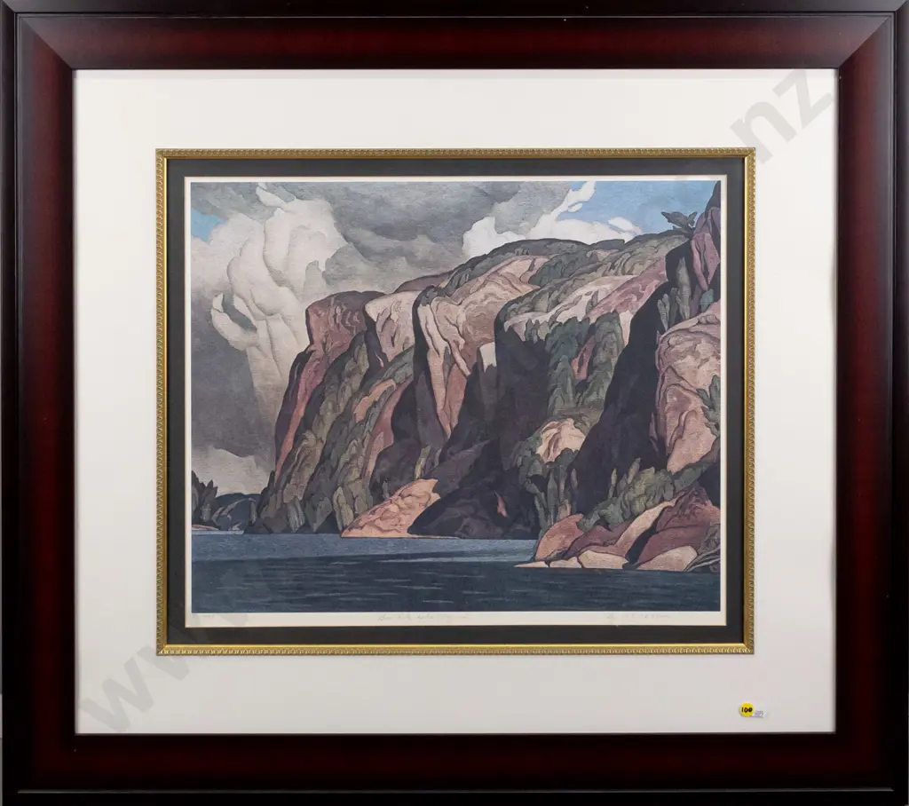 framed AJ Casson  ltd edition print "Bon Echo, Lake Mazinaw" H-450 W-550 Image 1++