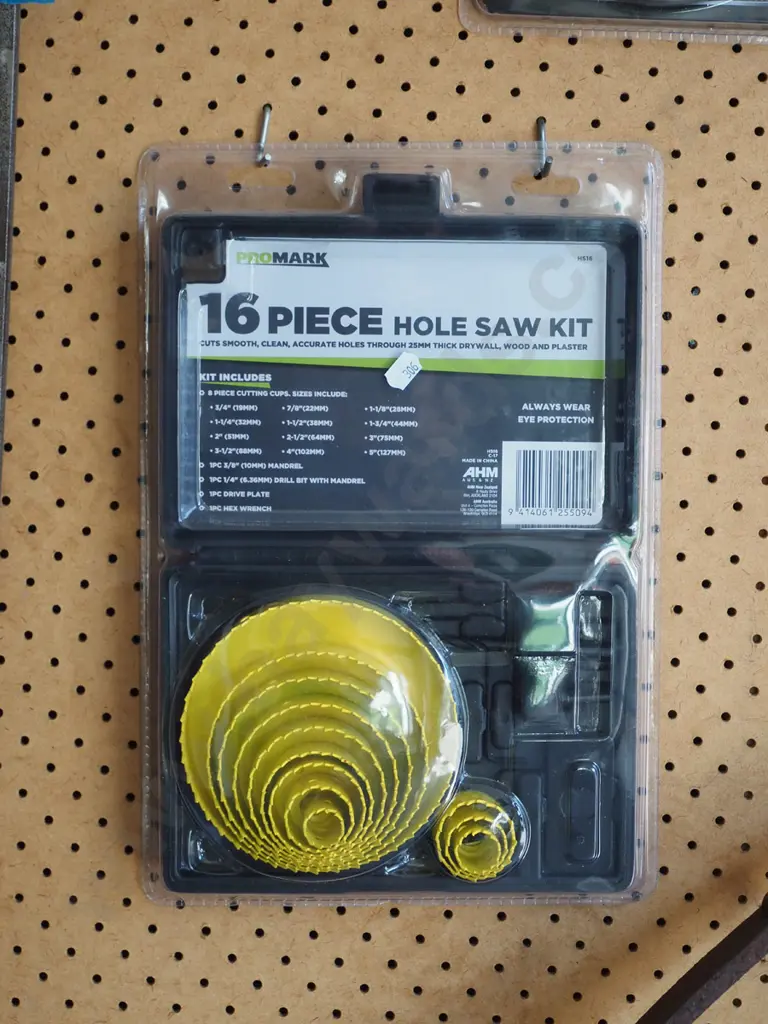 as-new 16 piece hole saw kit Image 1++