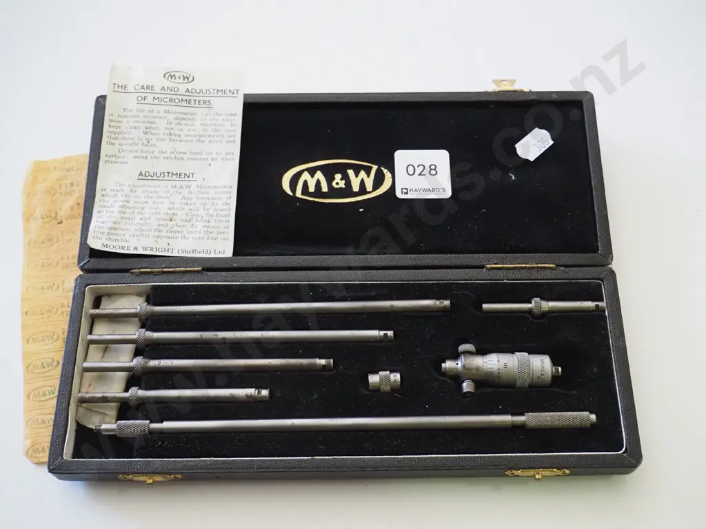 cased vintage Moore & Wright depth gauge micrometers Image 1++