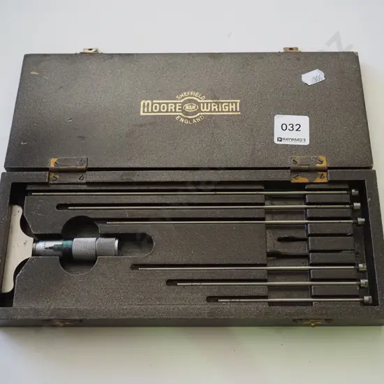 boxed vintage Moore & Wright depth gauge micrometers