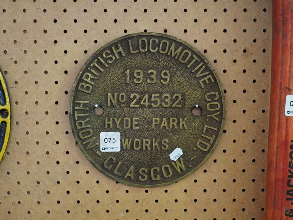 British Locomotive plaque - Hyde Park 1939 Image 1++
