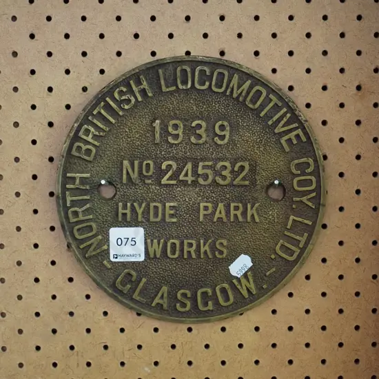 British Locomotive plaque - Hyde Park 1939