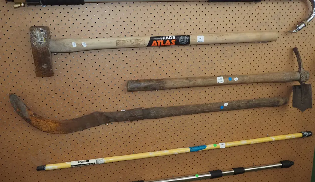 vintage slasher and mattock - blue dots Image 1++