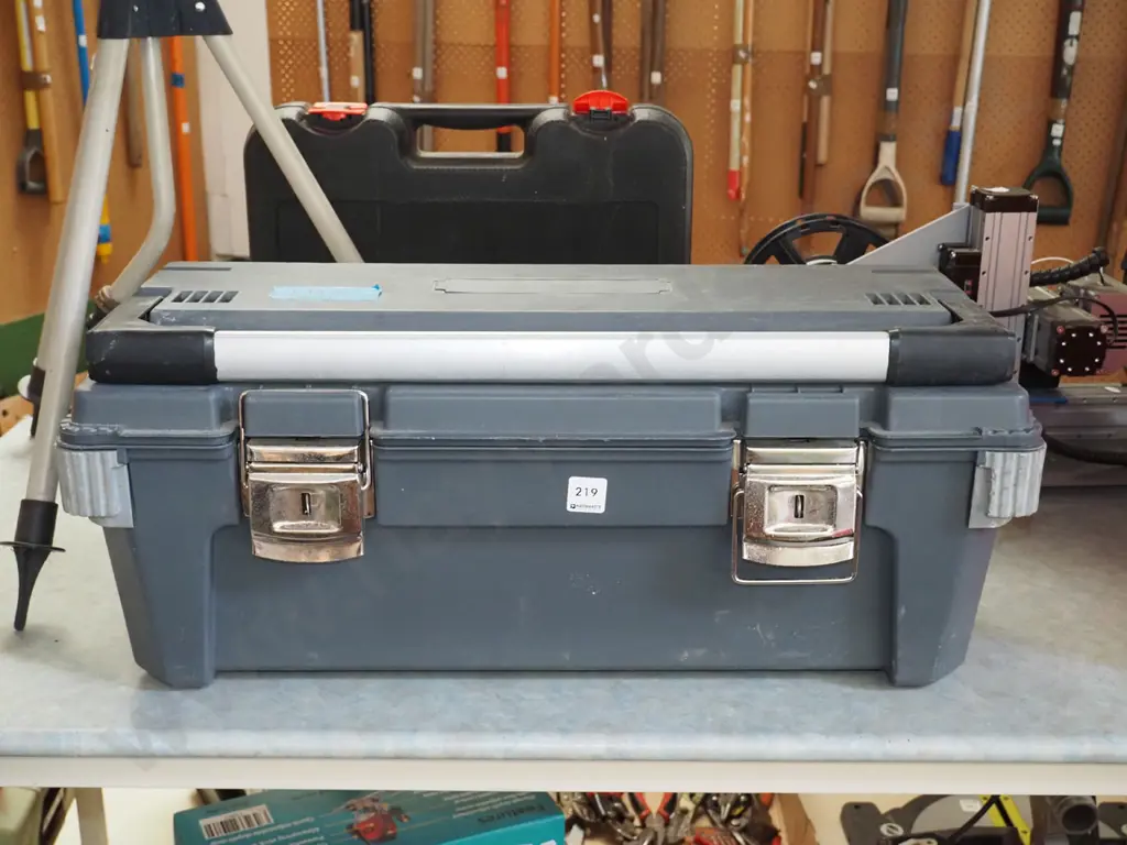 grey plastic tool box Image 1++