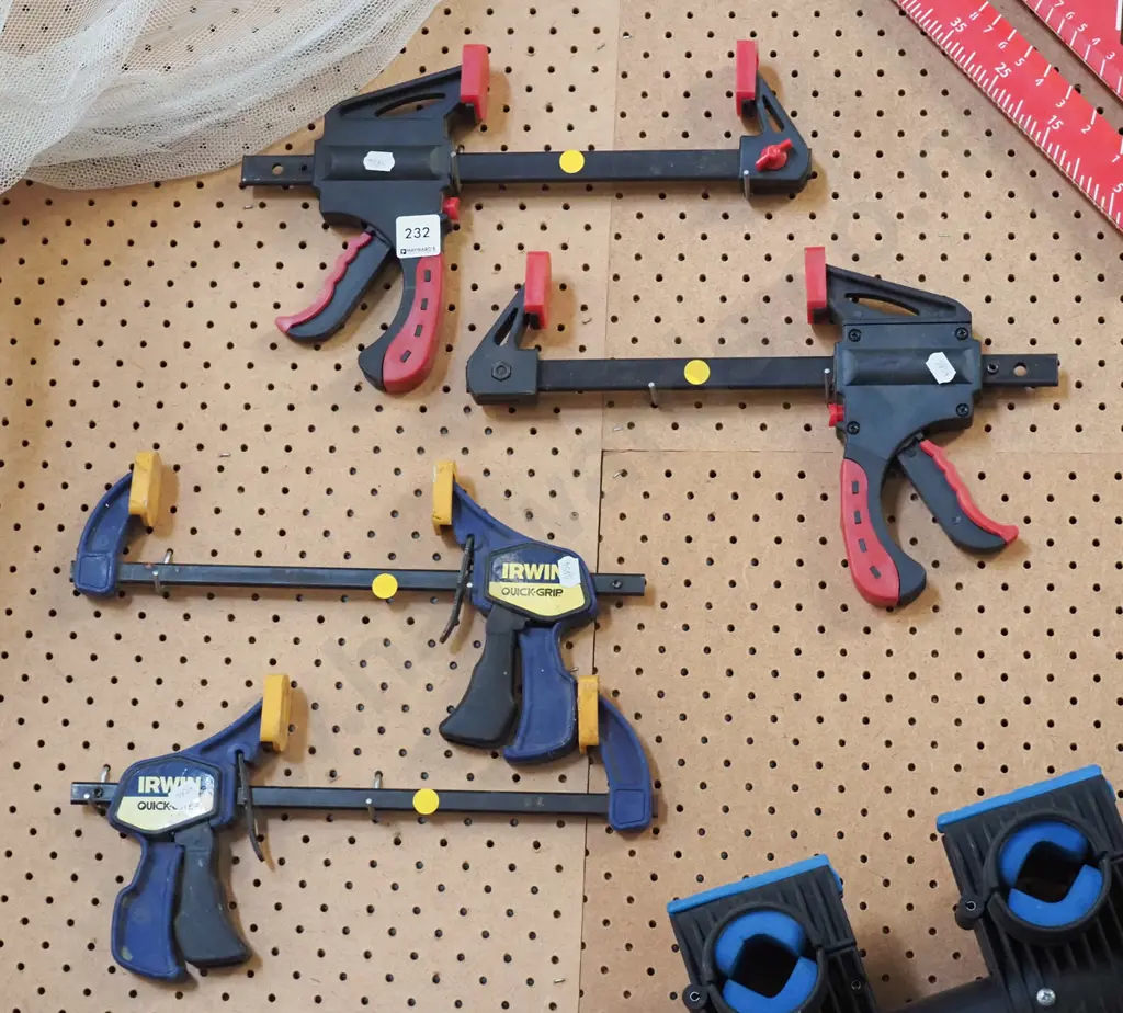 4x quick clamps - yellow dots Image 1++