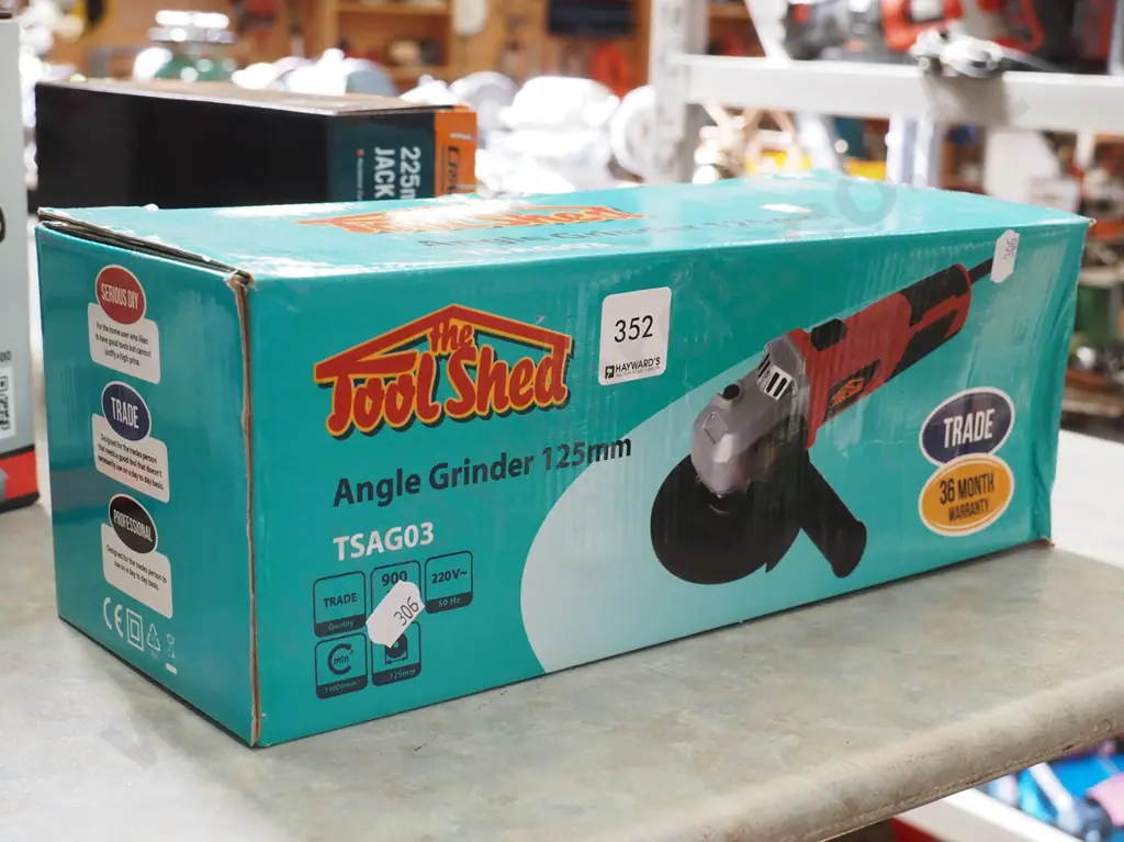 as-new Tool Shed 125mm angle grinder Image 1++