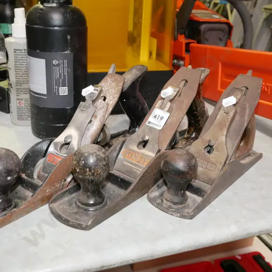 3x metal hand planes