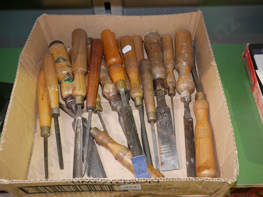 box of old chisels Image 1++