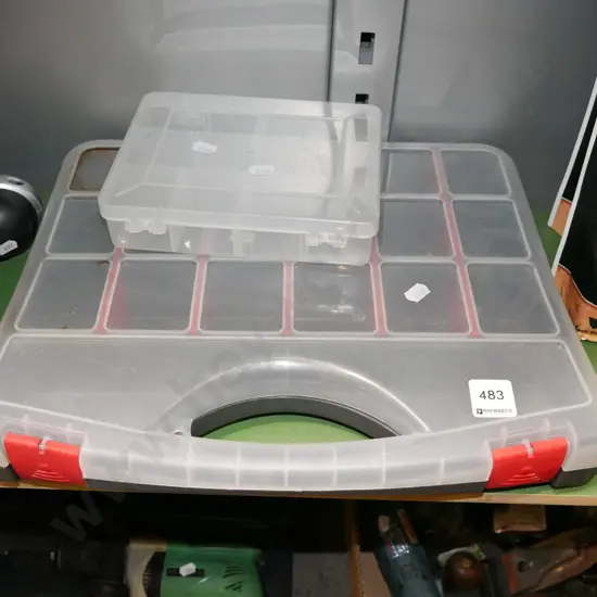 2x plastic workshop organisers