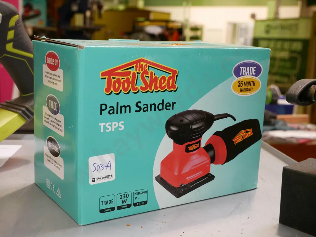 boxed as-new Tool Shed palm sander Image 1++