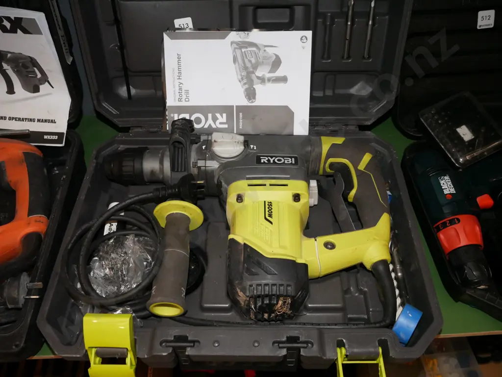 cased Ryobi hammer drill Image 1++