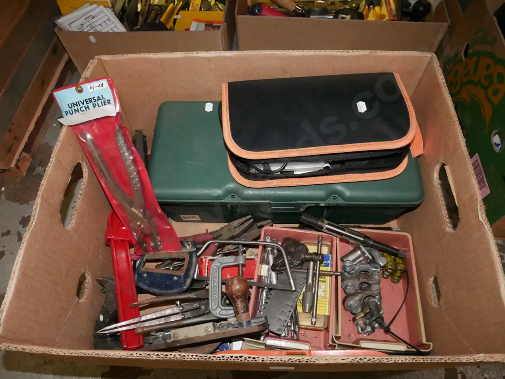 box; tool box, soldering iron, punch pliers etc Image 1++