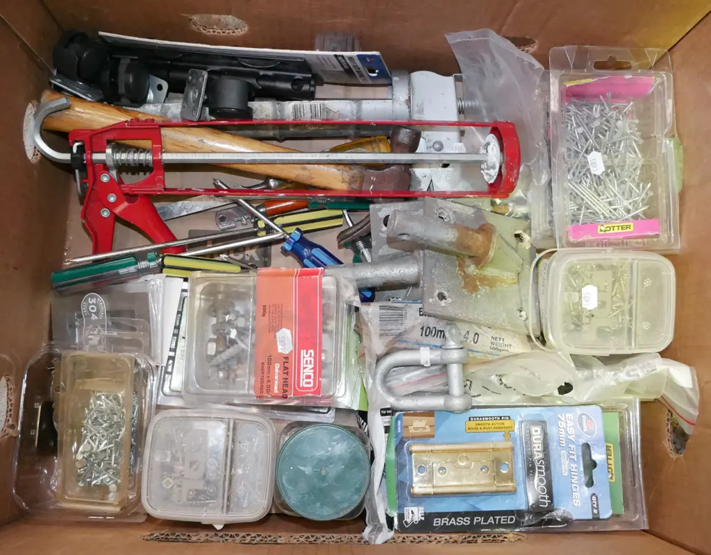 box; nails, screws, caulking gune tc Image 1++