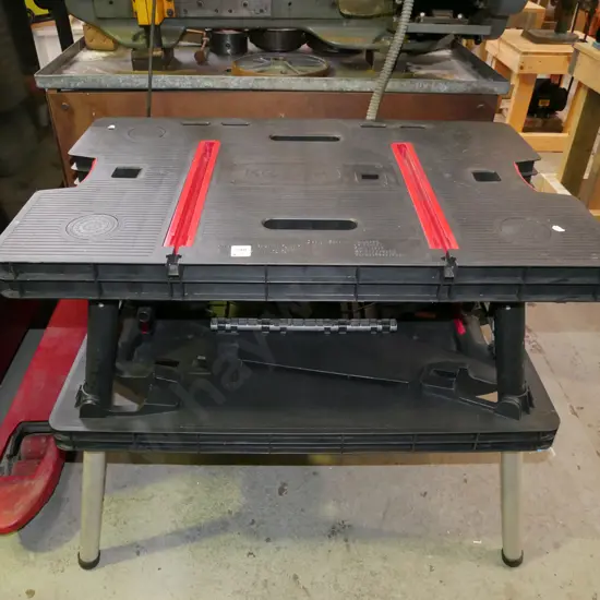 Keter durable plastic folding table/work bench
