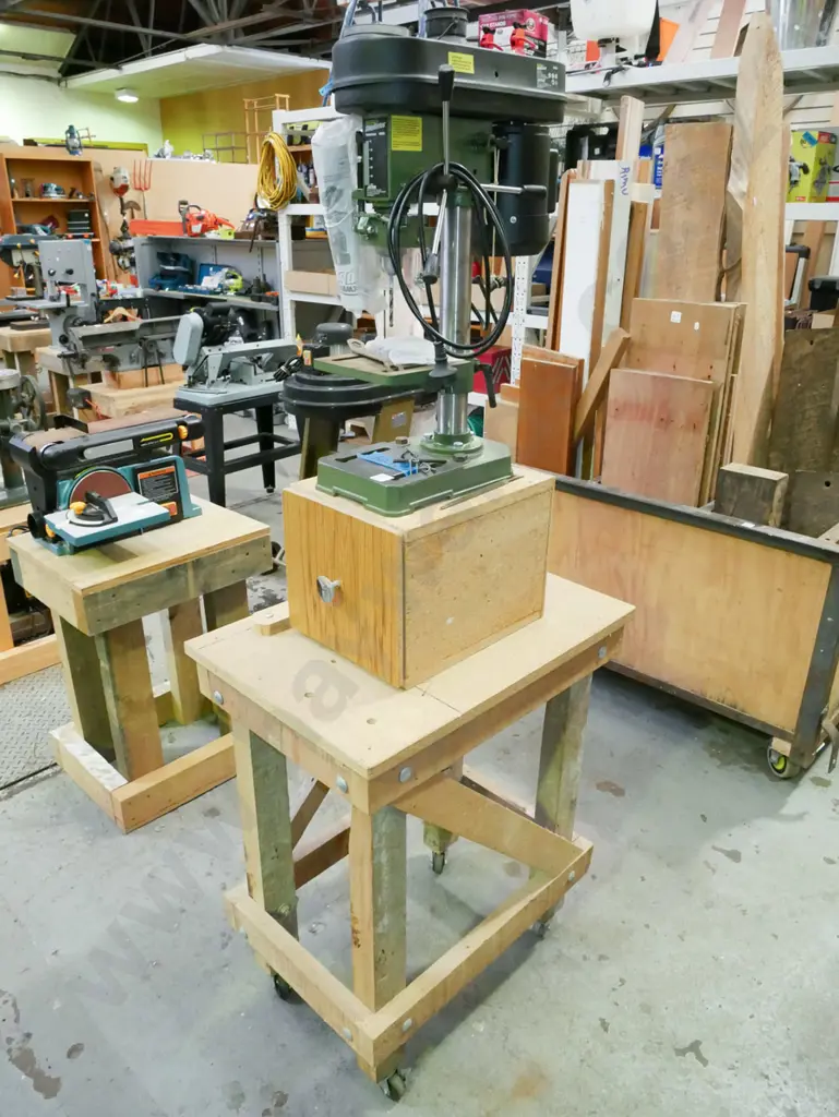 Rockwell shop series drill press on homemade stand Image 1++
