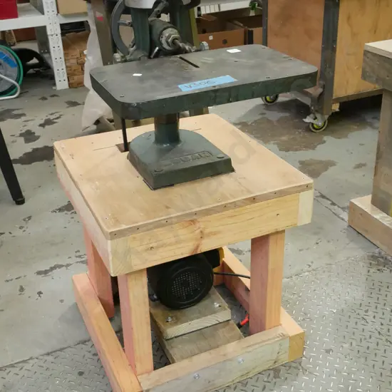 horizontal borer on homemade stand