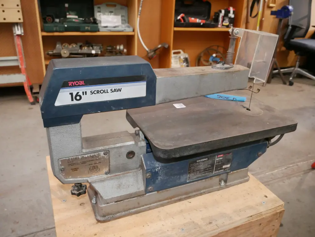 Ryobi 16" scroll saw on homemade stand Image 1++