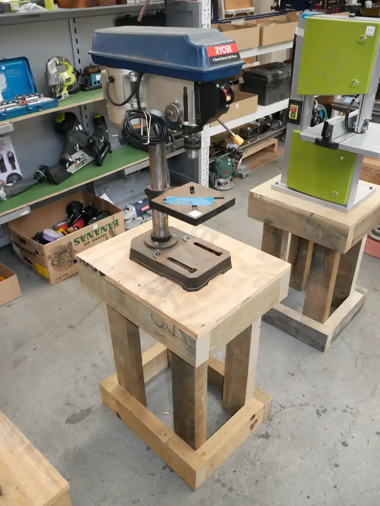 Ryobi 5 speed drill press on homemade stand Image 1++