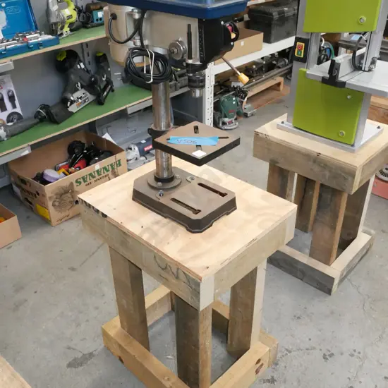 Ryobi 5 speed drill press on homemade stand