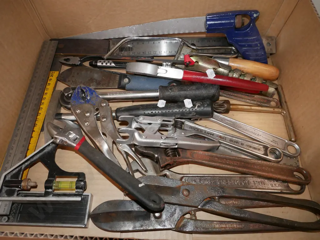 box; vice grips, rulers etc Image 1++