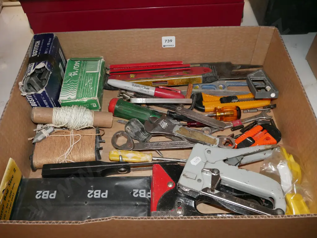 box; staplers, planter bags, string lines etc Image 1++