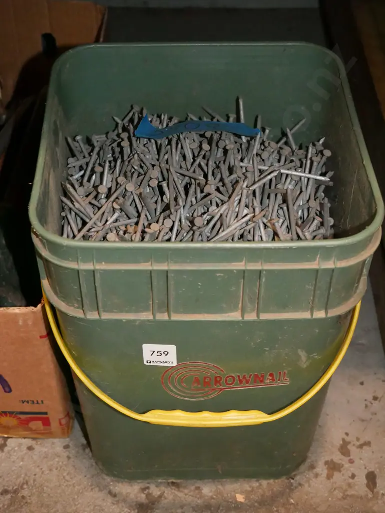 large pail of galvanised nails Image 1++