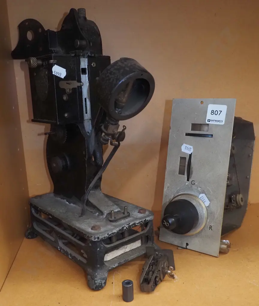 part vintage film projector and toggle switch mechanism Image 1++