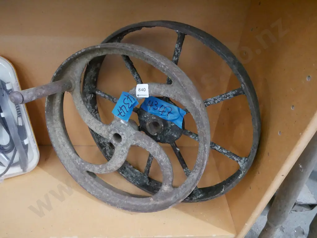 2x vintage agricultural wheels Image 1++