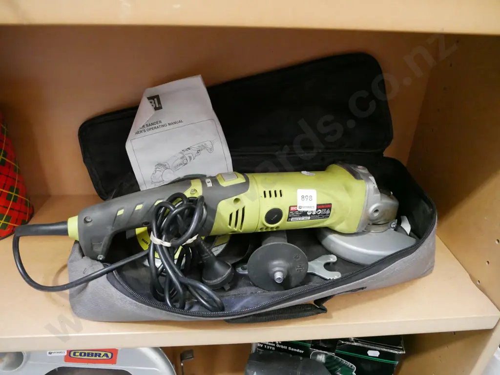 Ryobi angle grinder and discs and pads Image 1++