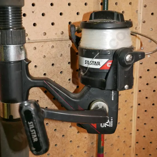surfcaster, rod and reel