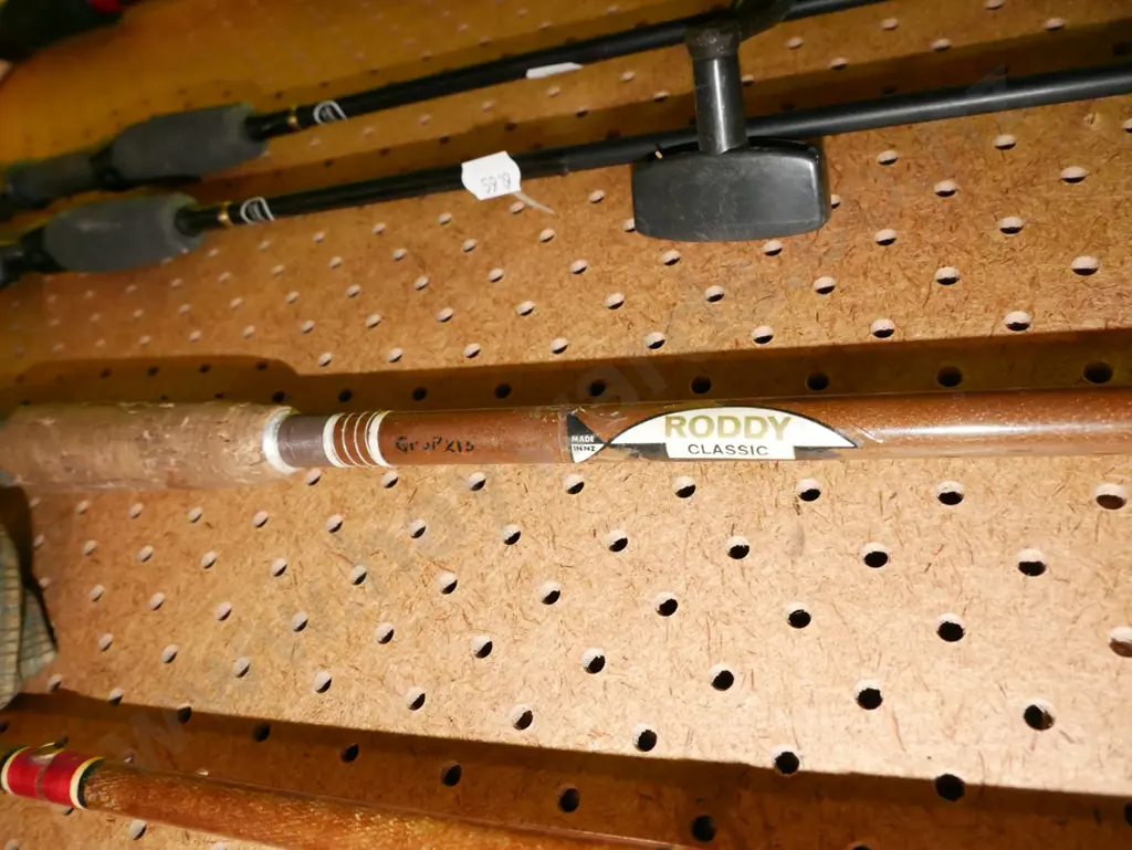 fly rod, spinning reel and rod - yellow dots Image 1++