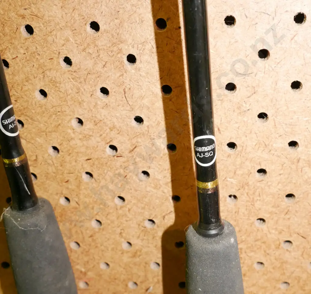 fishing rod, rod and reel  - red dots Image 1++