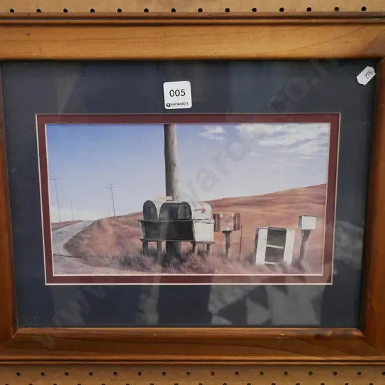 small framed Grahame Sydney poster print