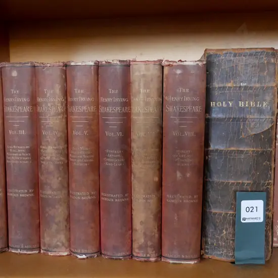 vintage books - Dickens, Bible, Shakespeare