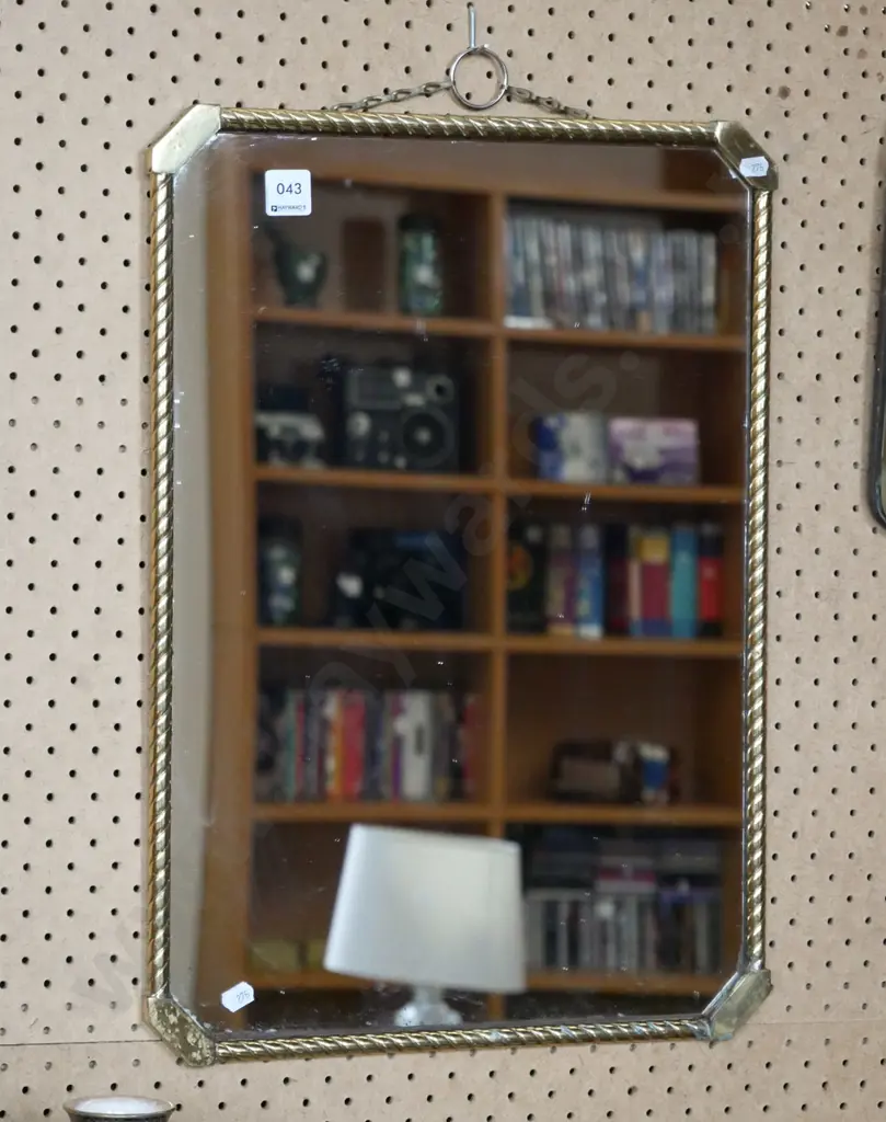 brass framed wall mirror Image 1++