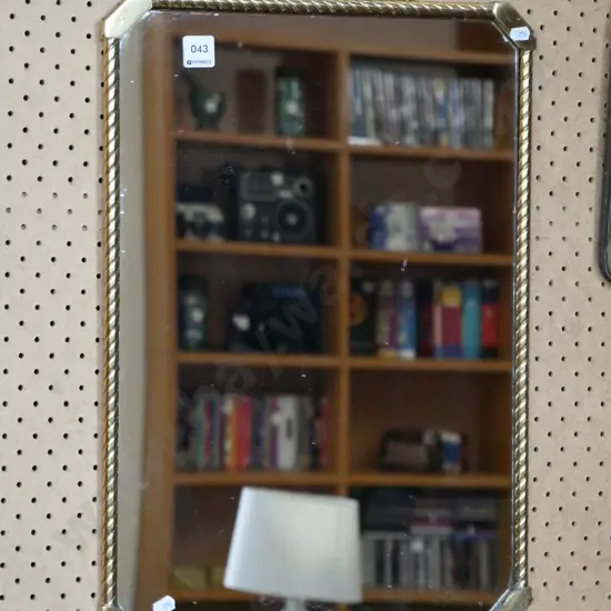 brass framed wall mirror